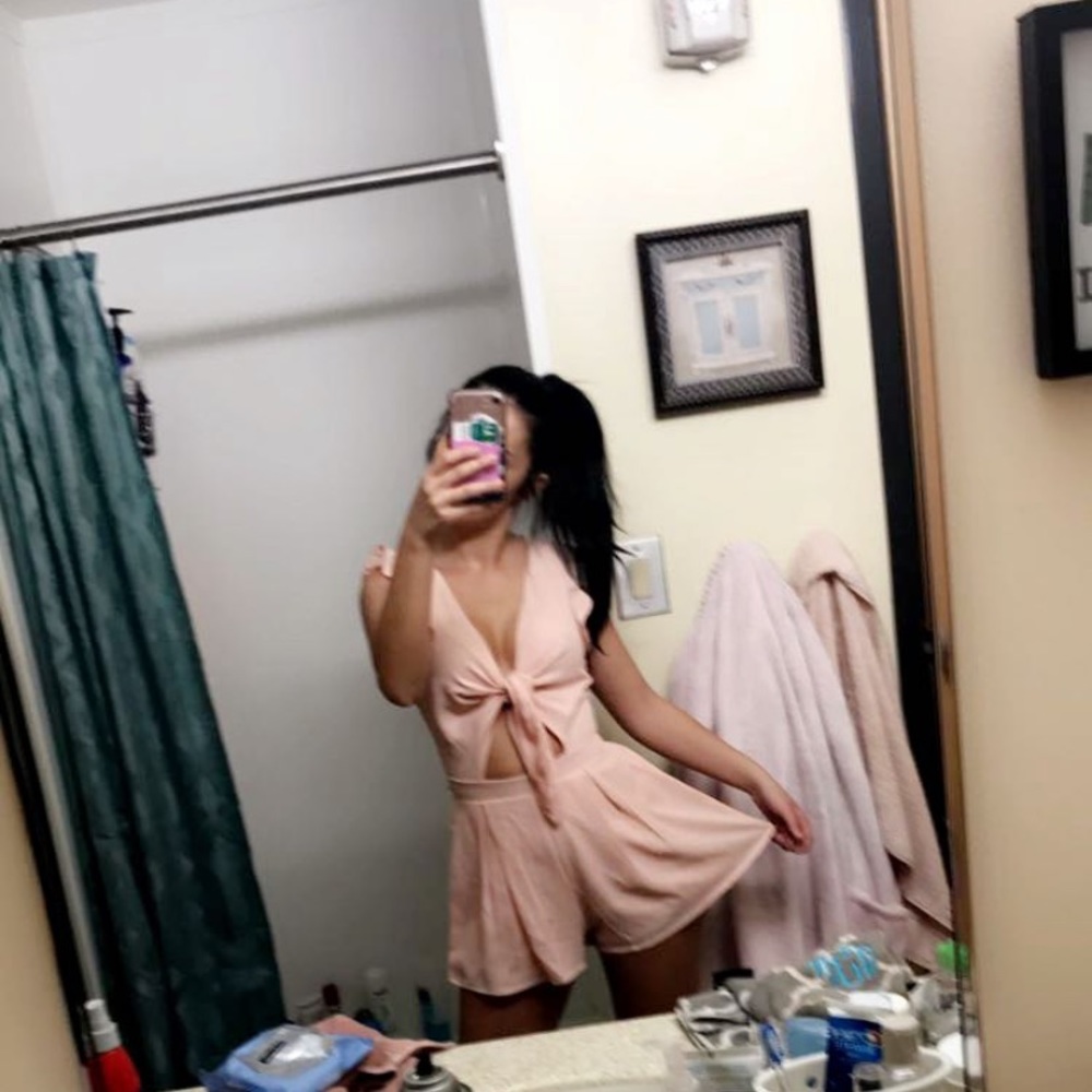 Luck in the sky pink romper